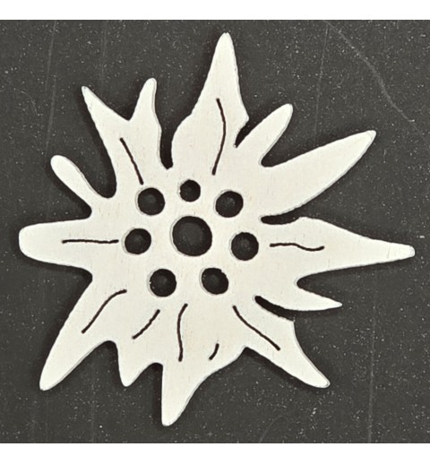 Holz Edelweiss flach weiss