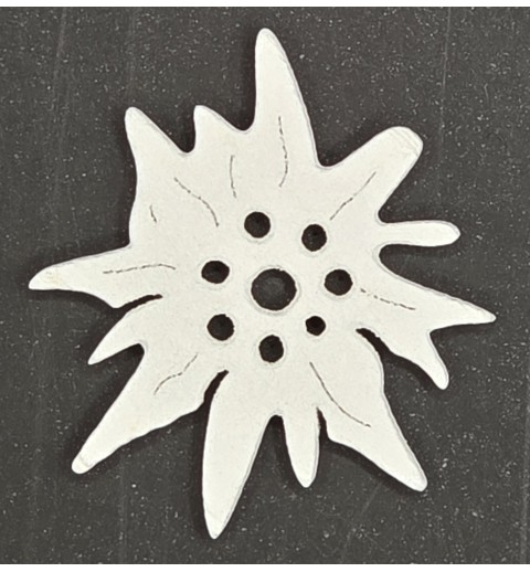 Holz Edelweiss flach weiss