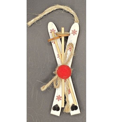 Holz Ski weiss