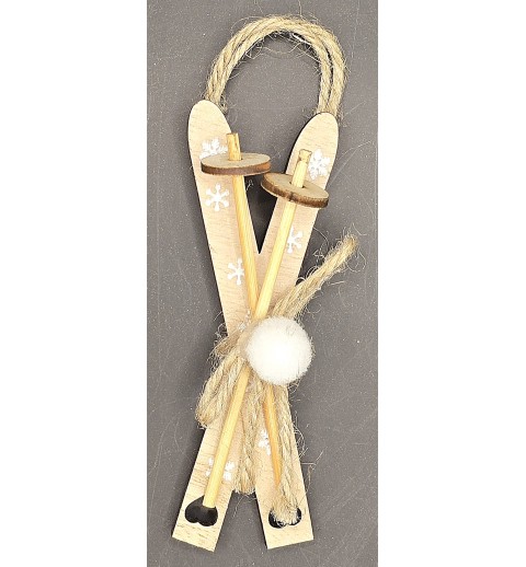Holz Ski beige