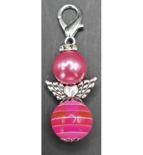 Perlen Engel pink-gestreift