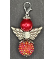 Perlen Engel rot-glitzer