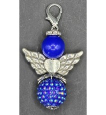 Perlen Engel blau-glitzer