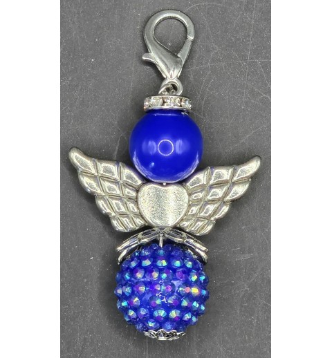 Perlen Engel blau-glitzer