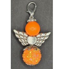 Perlen Engel orange-sternen-glitzer