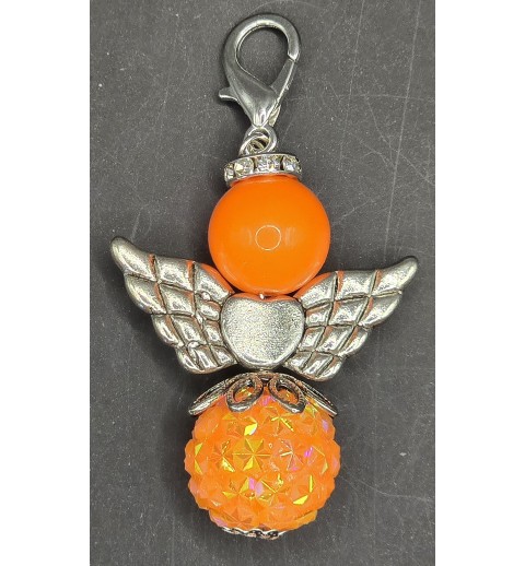 Perlen Engel orange-sternen-glitzer
