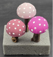 Pilze Dreier Set pink