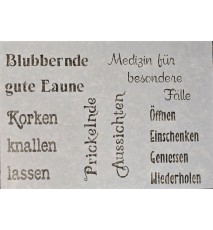 Schablone Blubbernde gute Laune
