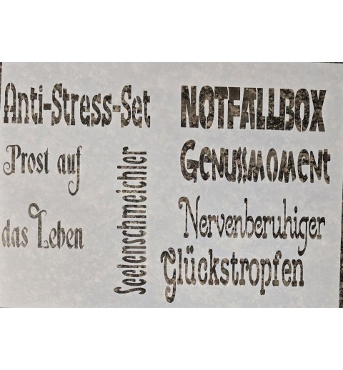 Schablone Anti Stress Set