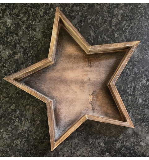 Holz Kistchen Stern dunkel