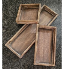 Holz Kistchen klein mitteldunkel