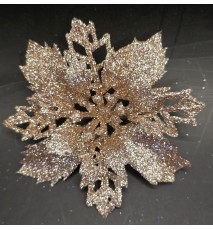 Künstliche Blume bronze/glitzer