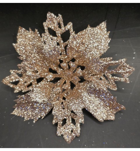 Künstliche Blume bronze/glitzer