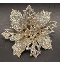 Künstliche Blume gold/glitzer