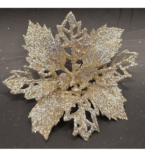 Künstliche Blume gold/glitzer