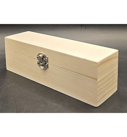 Holzbox rechteckig mit Klappdeckel natur