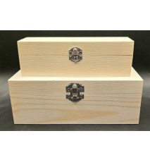 Holzbox rechteckig mit Klappdeckel natur