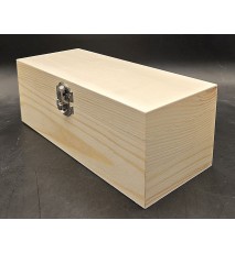 Holzbox rechteckig mit Klappdeckel natur