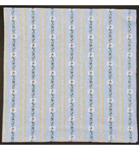 Serviette Edelweiss-Muster hellblau