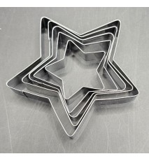 Ausstechformen Metall Sternen 5er Set