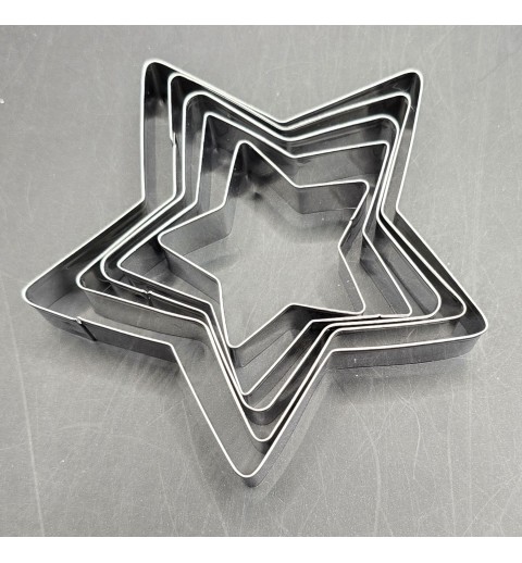 Ausstechformen Metall Sternen 5er Set