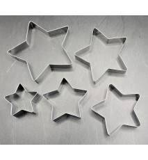 Ausstechformen Metall Sternen 5er Set