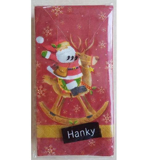 Taschentücher Weihnachtsmann und Rentier