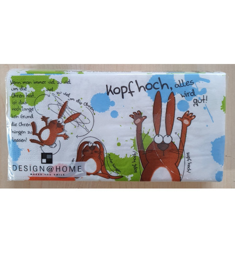 Servietten Kopf hoch
