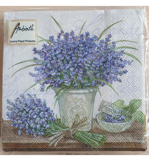 Servietten Lavendel creme
