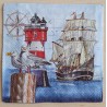 Servietten Leuchtturm/Schiff