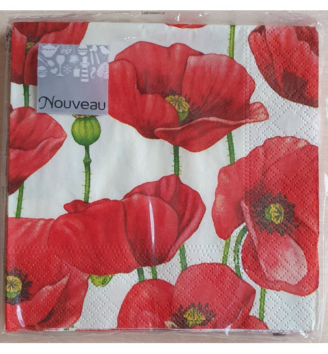 Servietten Mohnblumen