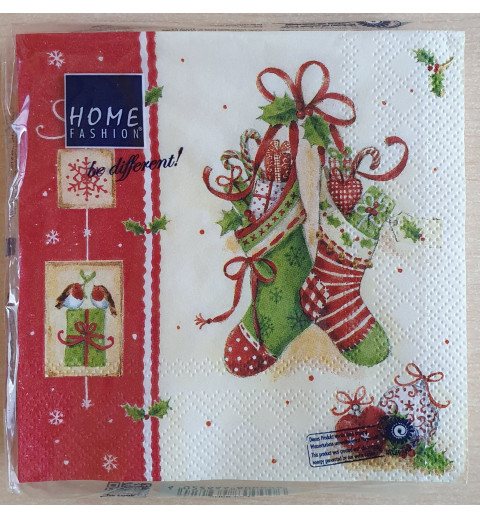 Servietten Weihnachts Socken