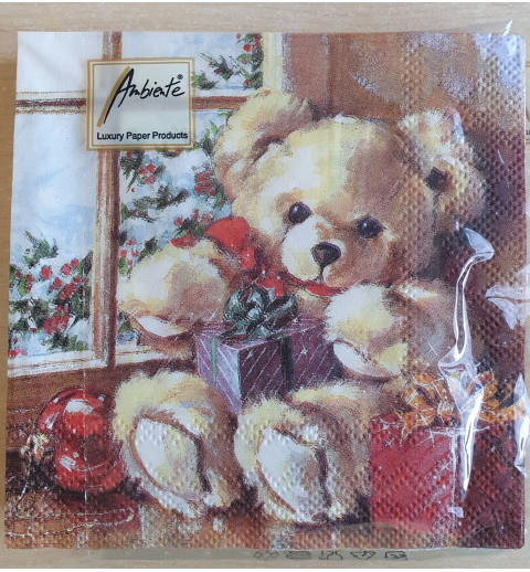 Servietten Teddybär und Geschenke