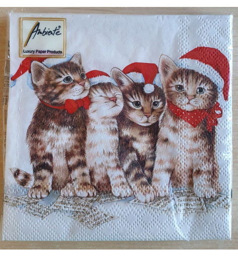 Servietten Weihnachts Katzen