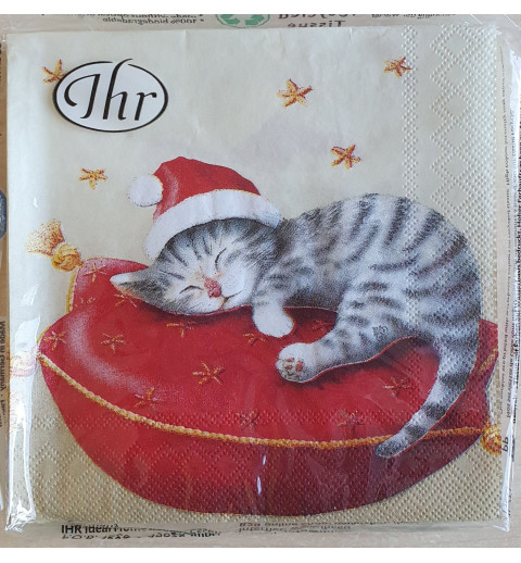 Servietten Weihnachts Katze