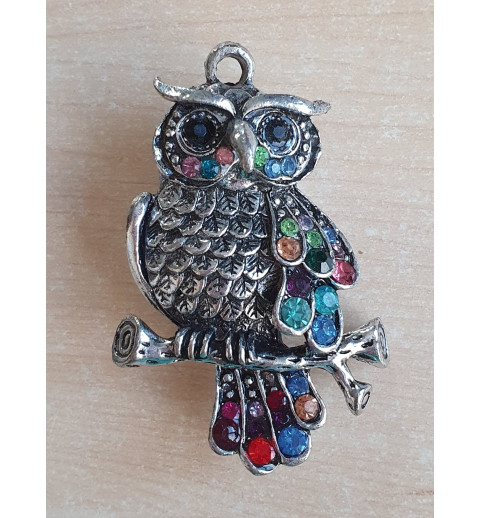 Anhänger Eule mit Strass