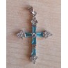Anhänger Kreuz türkis