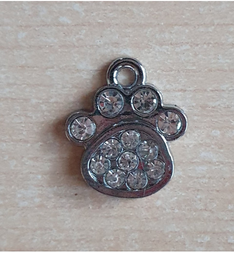 Anhänger Pfote mit Strass