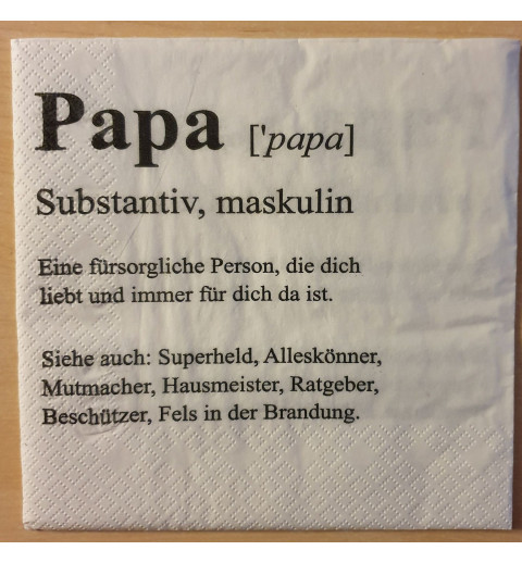 Servietten Papa
