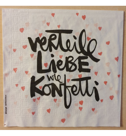 Servietten Verteile Liebe
