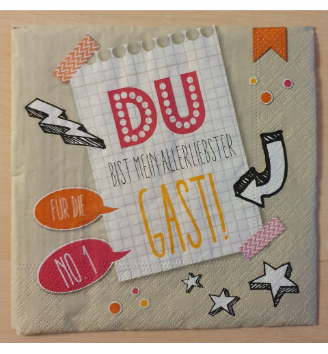 Servietten Du bist mein ......
