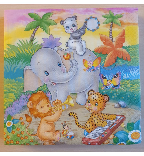 Servietten lustige Tiere