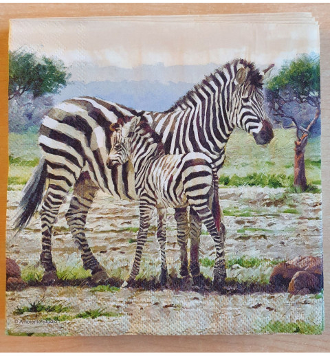 Servietten Zebras