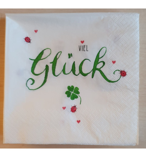 Servietten Viel Glück