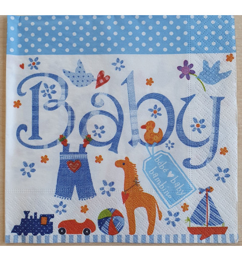 Servietten Baby blau