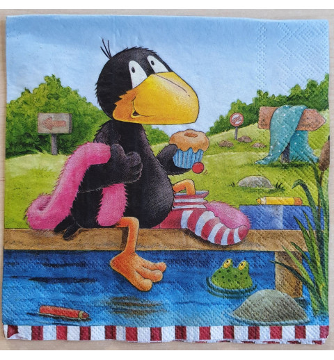 Servietten Rabe Socke