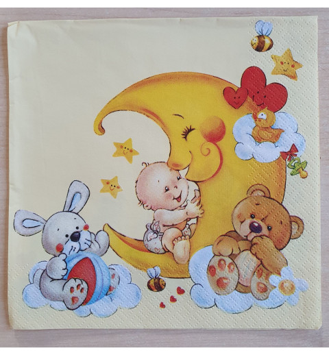 Servietten Baby mit Mond