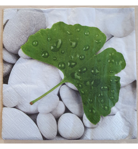 Servietten Steine mit Blatt