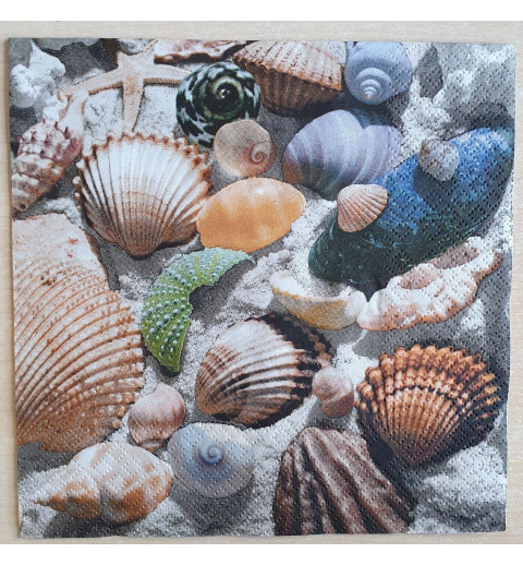 Servietten bunte Muscheln