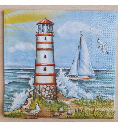 Servietten Leuchtturm/Boot